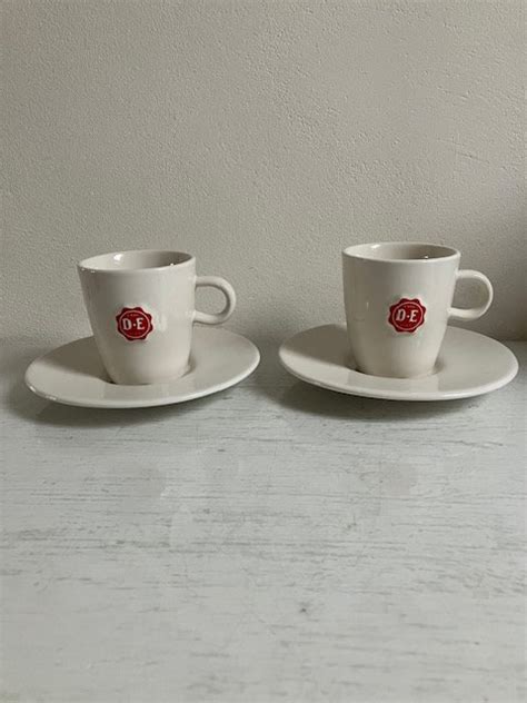 Set Of Two Douwe Egberts Cups And Saucers Design By Nikolai Etsy