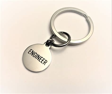 Engineer Key Chain Architect Stainless Steel Key Ring T Etsy