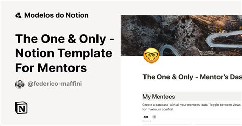 Galeria De Modelos Do Notion — The One And Only Notion Template For Mentors