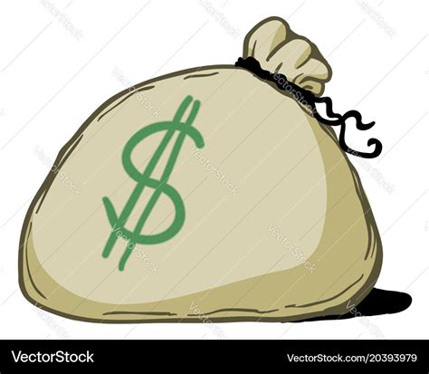 Ink Illustration Money Bag Hand Drawn Sketch Stock Vector | The Earn Money App