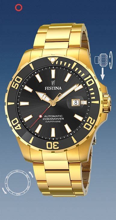 Festina Herren Automatikuhr F Edelstahl Armbanduhren