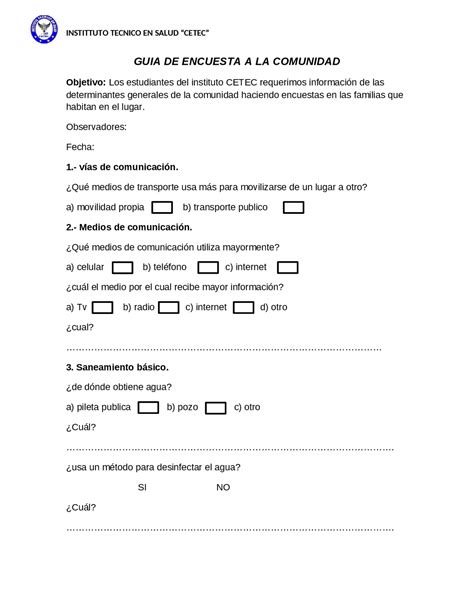 Top 95 Imagen Modelo De Encuesta De Salud Comunitaria Abzlocal Mx