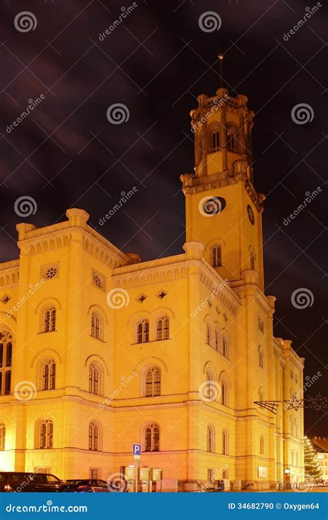 Townhall in Zittau stock photo. Image of illuminated - 34682790