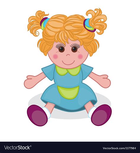 Cute Doll Royalty Free Vector Image Vectorstock