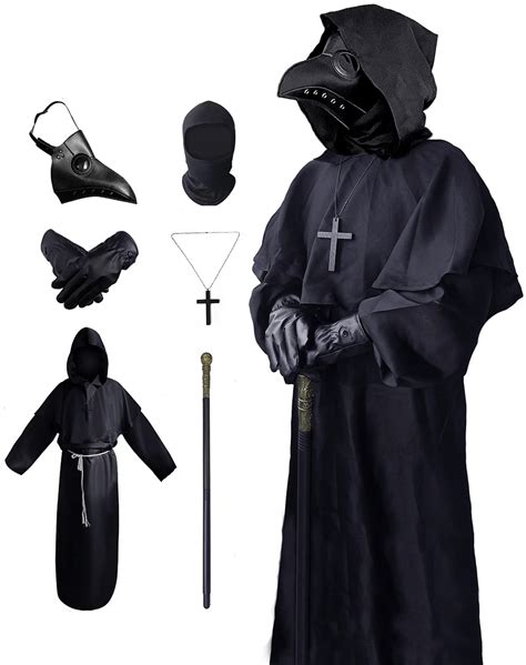 Wklouyhe Plague Doctor Costume Plague Doctor Mask For Adults Men Woman