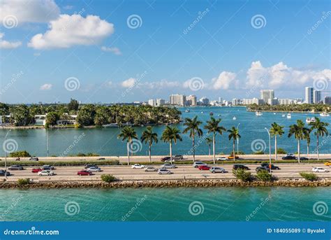 View Of Biscayne Bay In Miami Florida Usa Editorial Stock Image