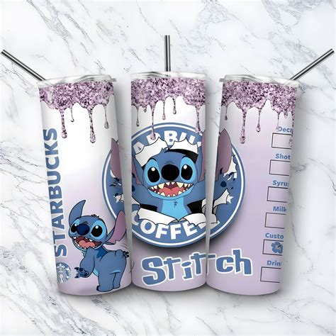 Stitch Oz Skinny Tumbler Sublimation Wrap Stitch Coffee Etsy