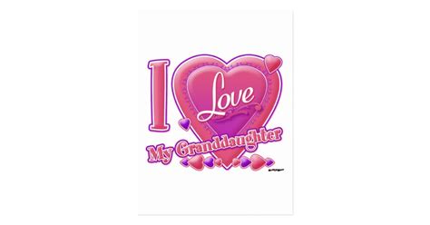 I Love My Granddaughter Pink Purple Heart Purple Heart Pink Purple