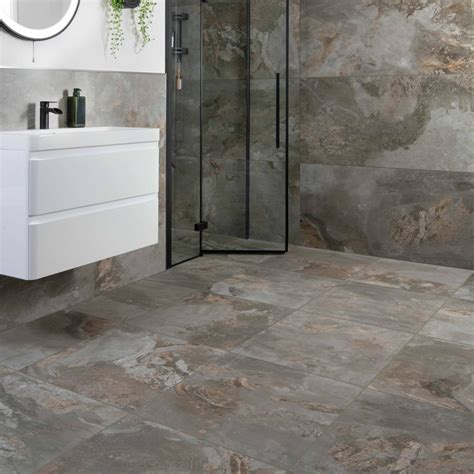 Slate Way Grey Matt Porcelain Floor Tiles Tile Mountain