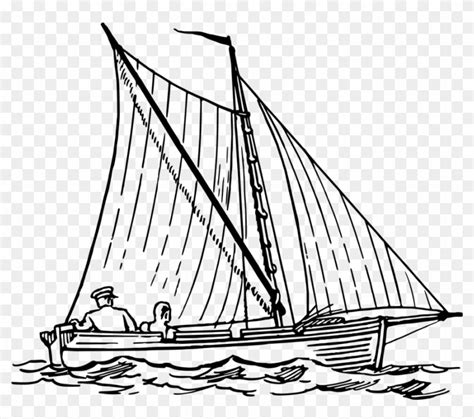 Sailboat Sailing Ship Drawing Sailing Black And White Clip Art Hd