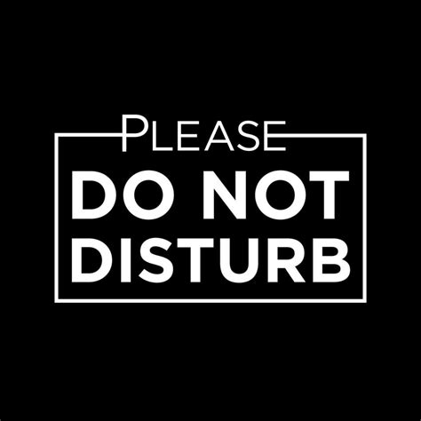 Please Do Not Disturb On A Black Background Vector 16313484 Vector Art