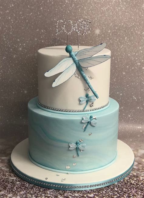 Dragonfly Wedding Cake Simple And Elegant Cake Design