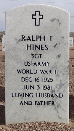 Ralph Thomas Hines 1925 1981 Mémorial Find a Grave