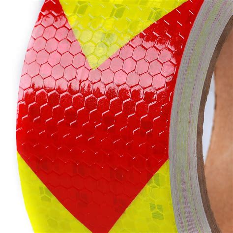 Reflective Tape Waterproof Outdoor Red And Yellow Reflector Tape High Visibility Hazard Caution