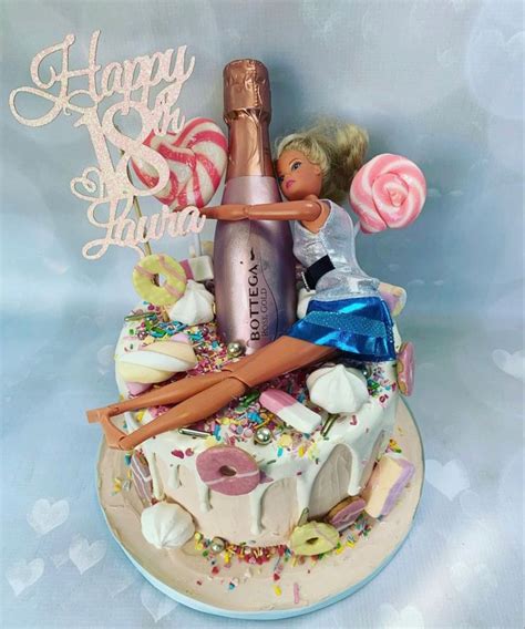 Barbie Prosecco Drip Cake 18th Birthday Mad Hatter Tea Party Mad