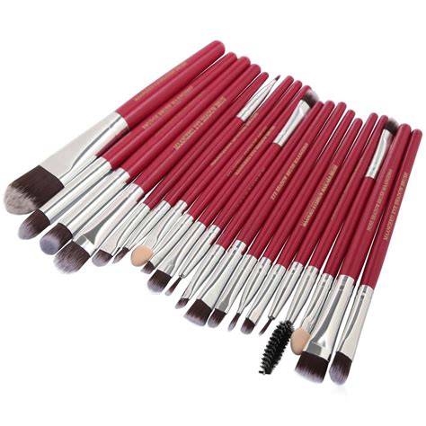 Set 20 Pensule Machiaj Profesionale Luxury Red EMAG Ro