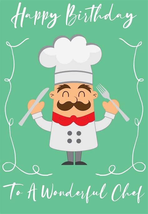 Chef Cook Printable Birthday Cards Free PRINTBIRTHDAY CARDS In 2023