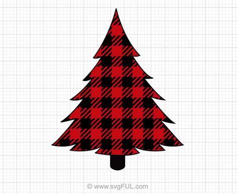 Free Svg Buffalo Plaid Christmas Tree Svg File