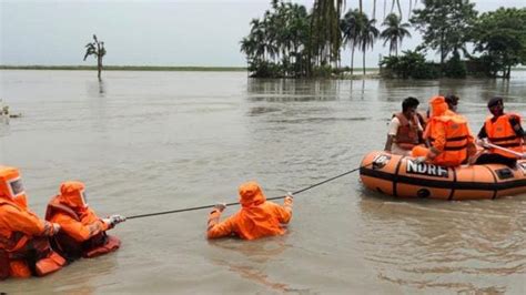 Flood Situation In Assam Improves Marginally Over 42 000 Still In