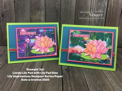 How To Use The Stampin Up Lovely Lily Pad Reversibles On A Birthday