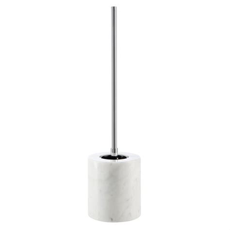 Toilet Brush Holder In White Torino Marble