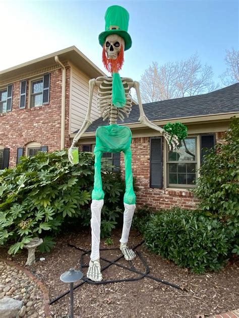 Foot Skeleton St Patricks Day Fun Halloween Decor Skeleton