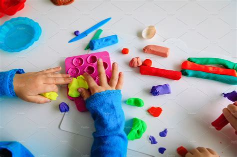 Kids play with playdough containing activity, art, and baby | School ...