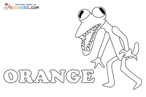 Orange Rainbow Friends Coloring Pages