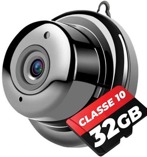 Mini Câmera Segurança Espiã V380 Wifi Cartão 32GB HD Noturna 1080p