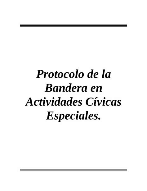 Pdf Protocolo De La Bandera En Actividades Cívicas Importantes Dokumentips