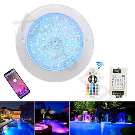 Rgb Led Swimming Pool Light W Ip Waterproof Ac V Outdoor Embedded