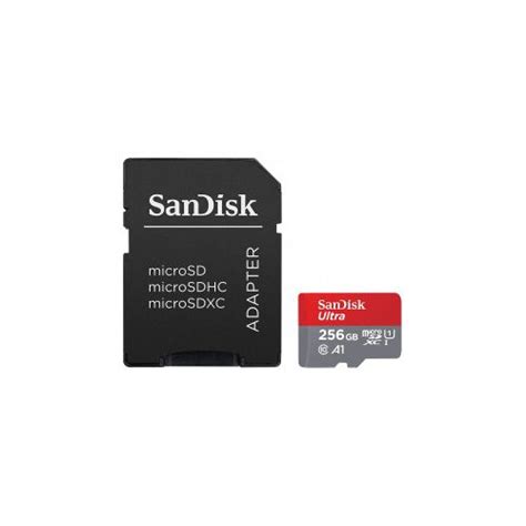 SanDisk Ultra MicroSDXC 256GB SD Adapter 150MB S A1 Class 10 UHS I