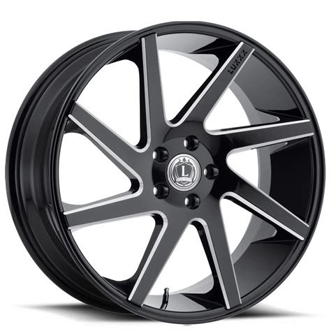 Luxxx Alloys Wheels Lux Gloss Black Milled Rims Lux