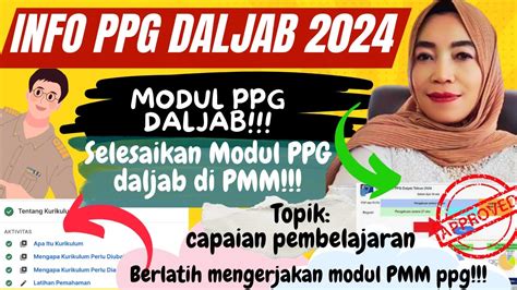 INFO PPG DALJAB 2024 BERLATIH MODUL PPG DALJAB CAPAIAN PEMBELAJARAN