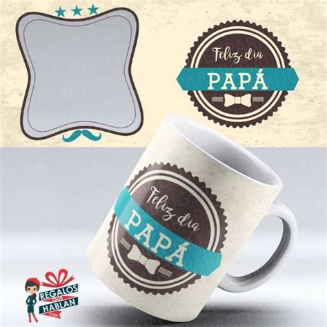 Mug Papa 24 Foto Personalizada Estrellas Bigote Regalos Que Hablan