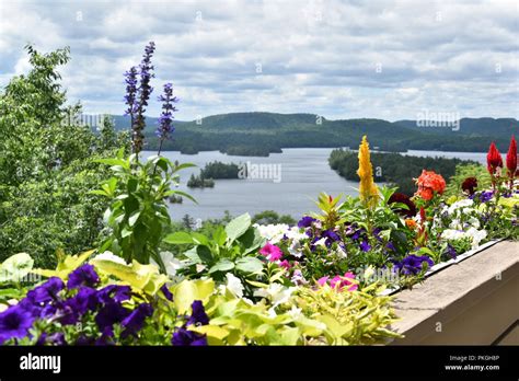 The View Of Blue Mountain Lake Seen From The Adirondack Museum In The