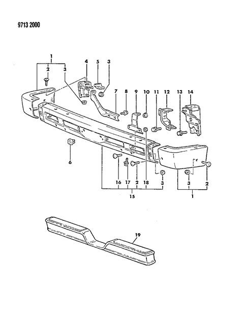 1989 Dodge Ram 50 Bumper Front And Rear Mopar Parts Giant