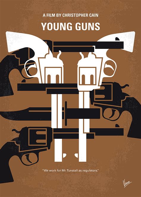 No916 My Young Guns minimal movie poster Digital Art by Chungkong Art ...