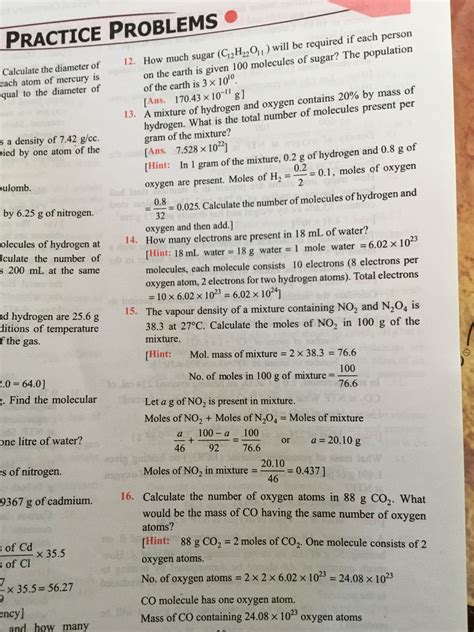 Practice Problems Calculate The Diameter Of Each Atom Of Mercury Is Equal To The Diameter Of 12