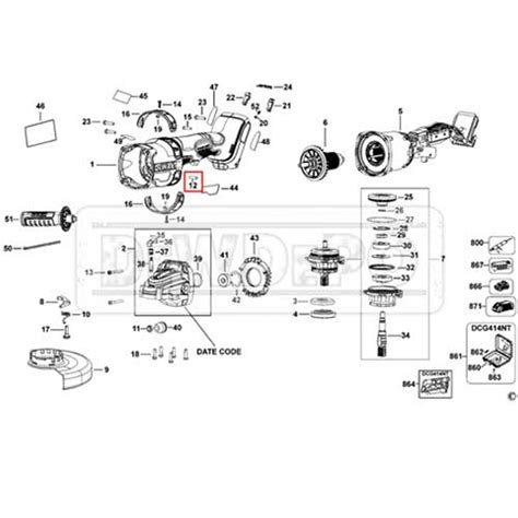 N071836 Dewalt DCG414 Yuvarlak Pim Dewdepo