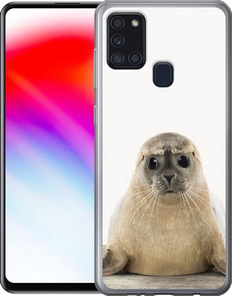 Samsung Galaxy A21s Hoesje Kinderen Zeehond Kind Jongens