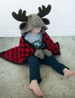 Crochet Hooded Moose Blanket Mj S Off The Hook Designs