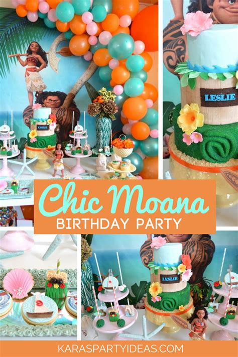 Karas Party Ideas Chic Moana Birthday Party Karas Party Ideas