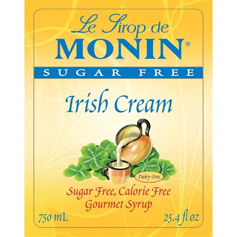 Sirope Crema Irlandesa sin Azúcar Sugar Free Irish Cream 750 ML