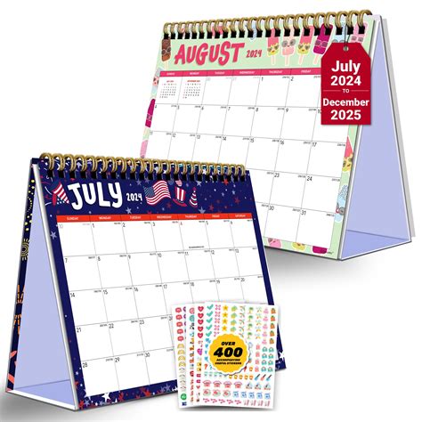 Snapklik Decorably 18 Months Small Desk Calendar 2024 Standing