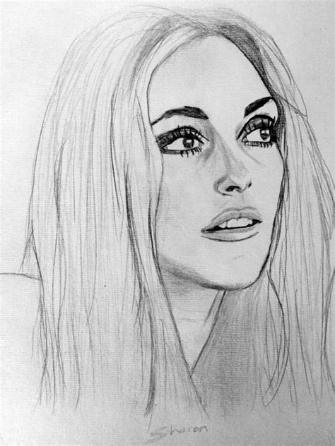 Sharontatebyaysegulkocc Sharon Tate Portrait Face Sketch