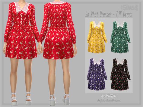 The Sims Resource Trillyke So What Dresses