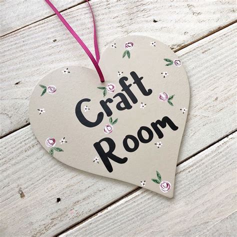 Craft Room Sign Craft Room Plaque Hand Painted Sign Wall Etsy Craft