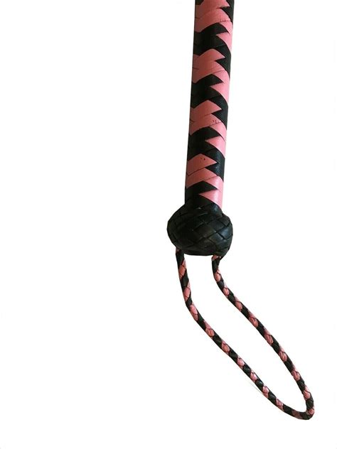 Real Cowhide Leather Flogger Bullwhip Two Sting Tail Whip Pink Etsy Uk