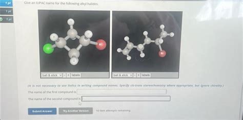 Solved Pt Pt Pt Give An Iupac Name For The Following Chegg